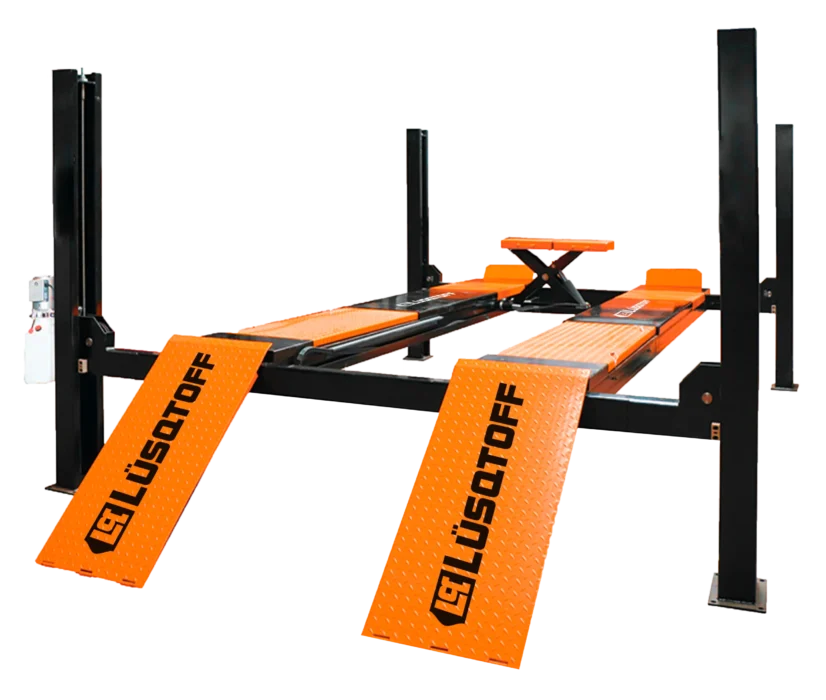 Elevador de cuatro columnas Lusqtoff LPA44-9 4 toneladas para taller automotor