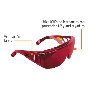 Lentes de seguridad para laser rojo Truper 10757