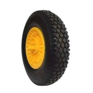 Rueda Carretilla 350x80x17 Negra 4 Telas c/ taco alto Duroll
