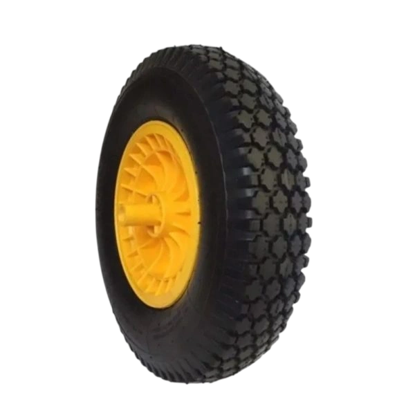 Rueda Carretilla 350x80x17 Negra 4 Telas c/ taco alto Duroll