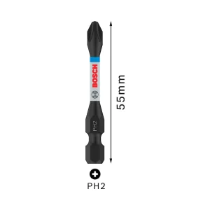Puntas Phillips Impact PH2 55 mm (2 Piezas) Bosch blister