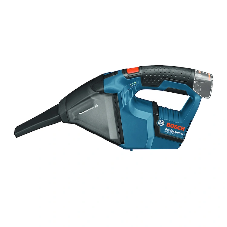 Aspiradora Bosch GAS 12V compacta inalámbrica con boquilla rinconera en Siglo21 de lado