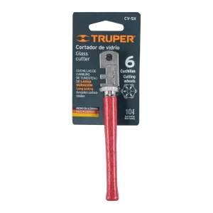 Cortador de vidrio 5" Truper 12954 con 6 cuchillas y mango de madera en Siglo21