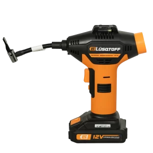 Inflador a batería 12V Lusqtoff IL150-8 con medidor digital 150 PSI para autos