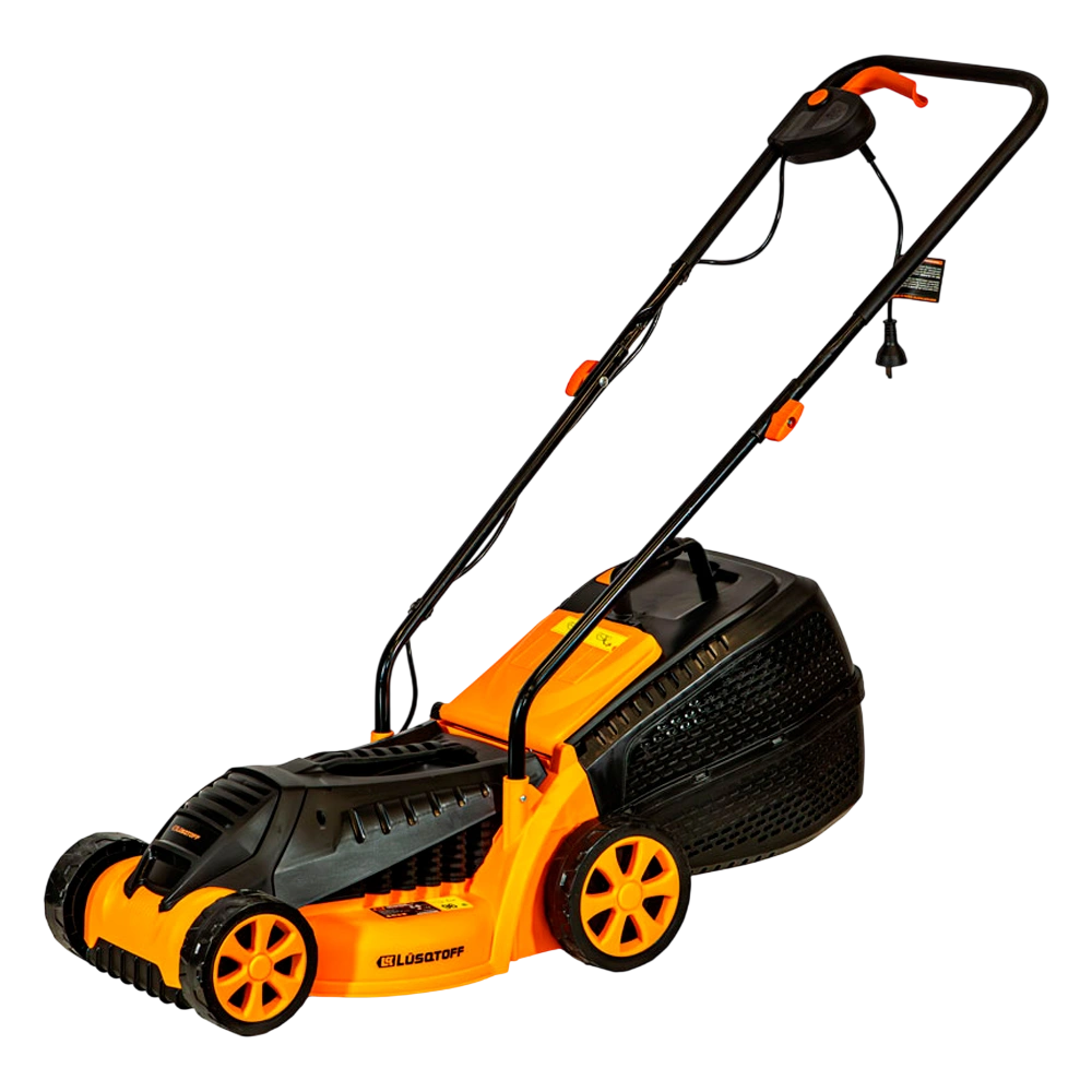 Cortadora de césped eléctrica 1200W con bolsa 30L Lusqtoff LCO1203-8B