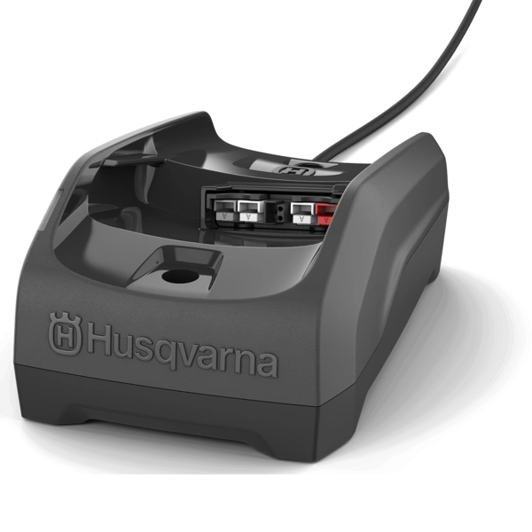 cargador Husqvarna 40-C80 36V 80W código 0487805 compatible baterías BLi entrada 220V 50-60 Hz