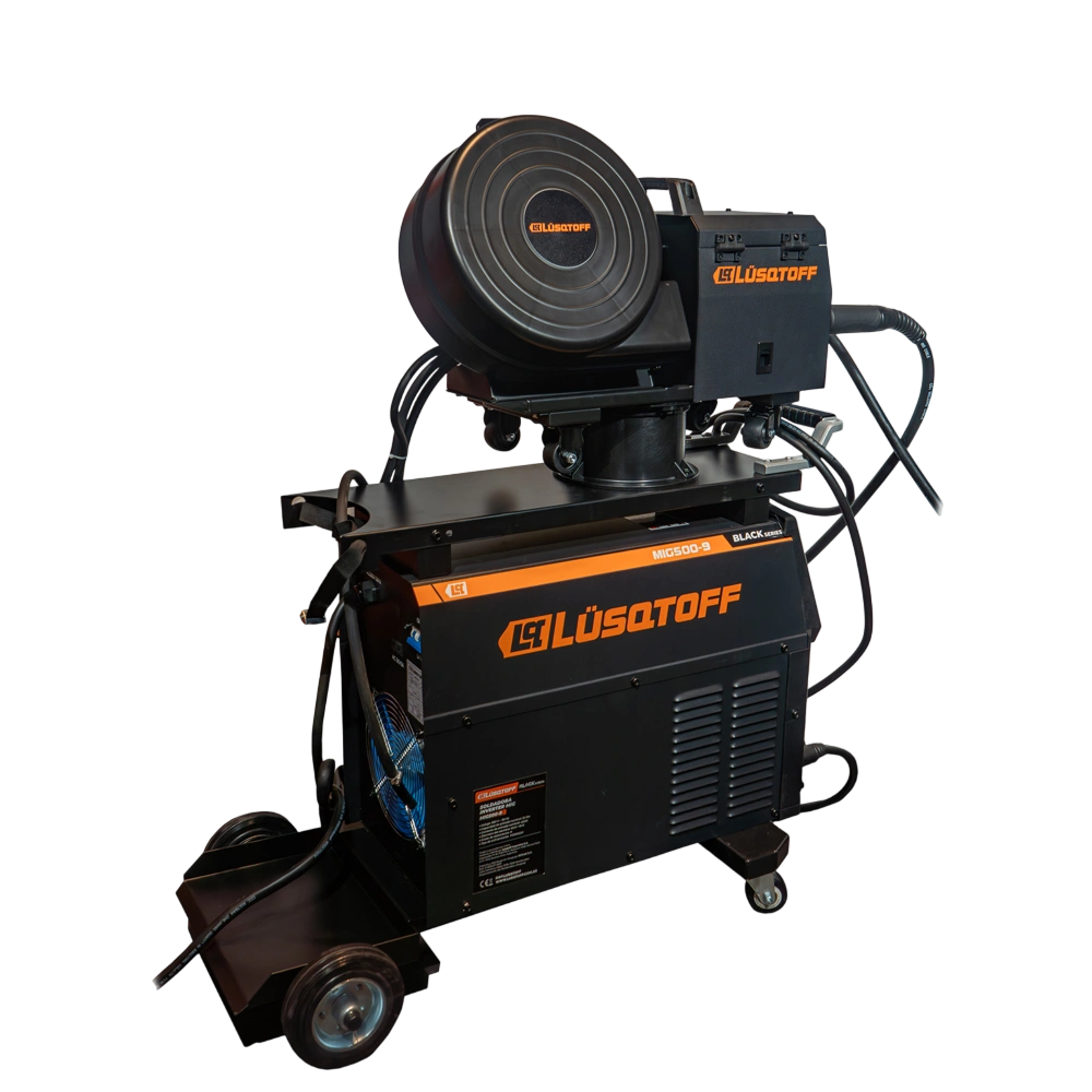 Soldadora inverter trifásica alambre 1.6 mm Lusqtoff Black Series MIG500-9
