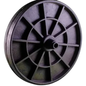 Rueda maciza sólida negra para carretilla Duroll 340-350 mm