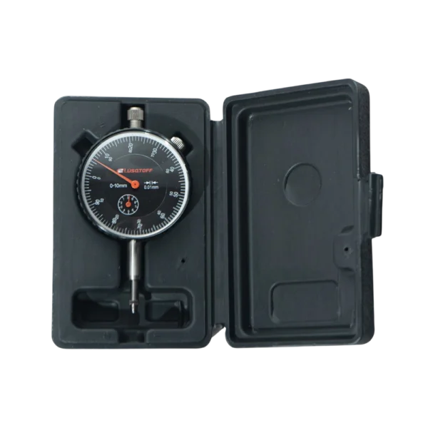 Reloj comparador Lusqtoff L1037 de 0 a 10 mm con graduación de 0,01 mm