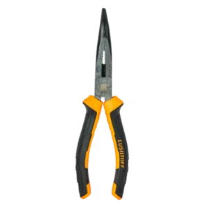Pinza punta curva Lusqtoff L4038 8 pulgadas 200 mm PRO con mango confort grip