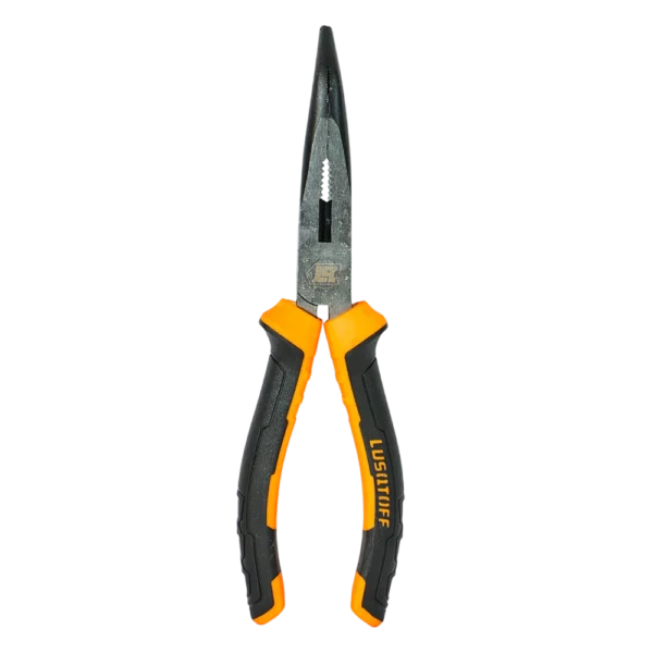 Pinza punta curva Lusqtoff L4038 8 pulgadas 200 mm PRO con mango confort grip