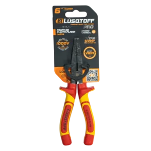 Pinza punta plana Lusqtoff L4254 6 pulgadas 150 mm aislada 1000V PRO