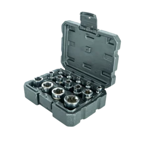Juego de bocallaves Torx Lusqtoff L5731 14 piezas con encastres 1/4 3/8 y 1/2 en estuche rígido