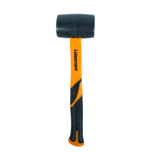 Maza de goma Lusqtoff L7540 225 gramos con cabeza de caucho negra y mango de fibra de vidrio