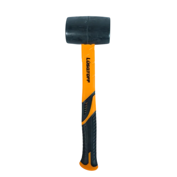 Maza de goma Lusqtoff L7540 225 gramos con cabeza de caucho negra y mango de fibra de vidrio