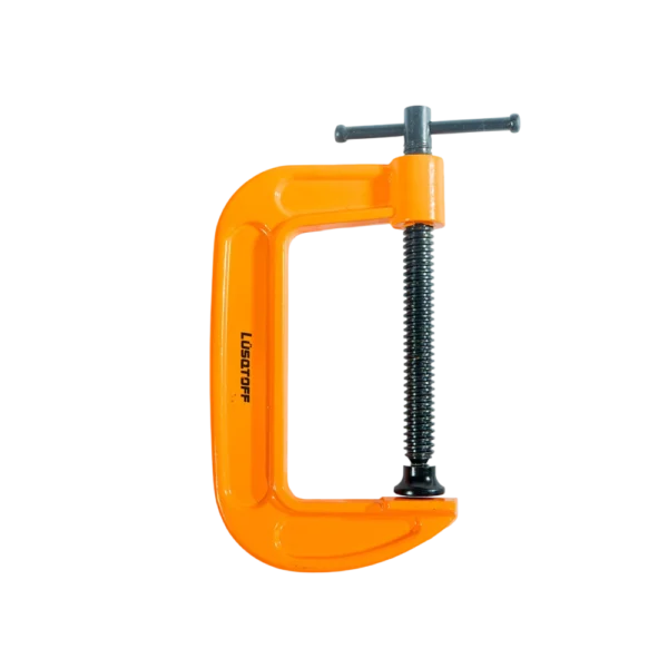 Prensa tipo G Lusqtoff L7650 100 mm con manija en T y cuerpo de fundición de acero