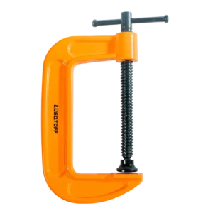 Prensa tipo G Lusqtoff L7654 150 mm con manija en T y cuerpo de fundición de acero