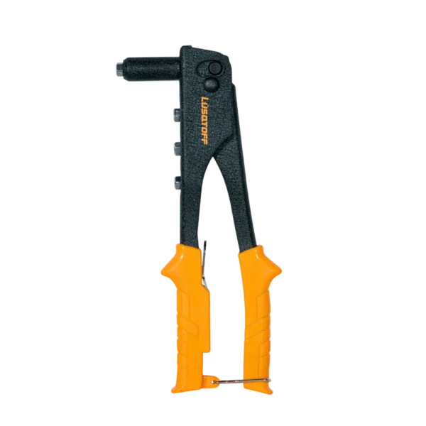 Remachadora manual Lusqtoff L7702 260 mm con boquillas y llave de ajuste