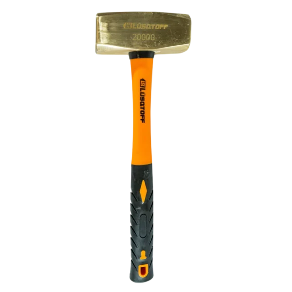 Maza antichispa Lusqtoff L8806 2000 gramos con cabezal de bronce aluminio y mango de fibra de alta resistencia
