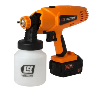 Pistola pintar batería Lusqtoff LL-32 18V con depósito de 0,9 litros y cargador incluido