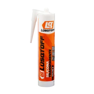 Sellá baños, juntas, vidrio y PVC con más prolijidad. Silicona transparente Lusqtoff SITL78-9 de 280 ml, elástica y resistente al agua.