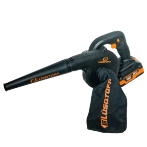 Soplador aspirador a batería Lusqtoff SPL2.6-9BK 18V Black Series con bolsa recolectora