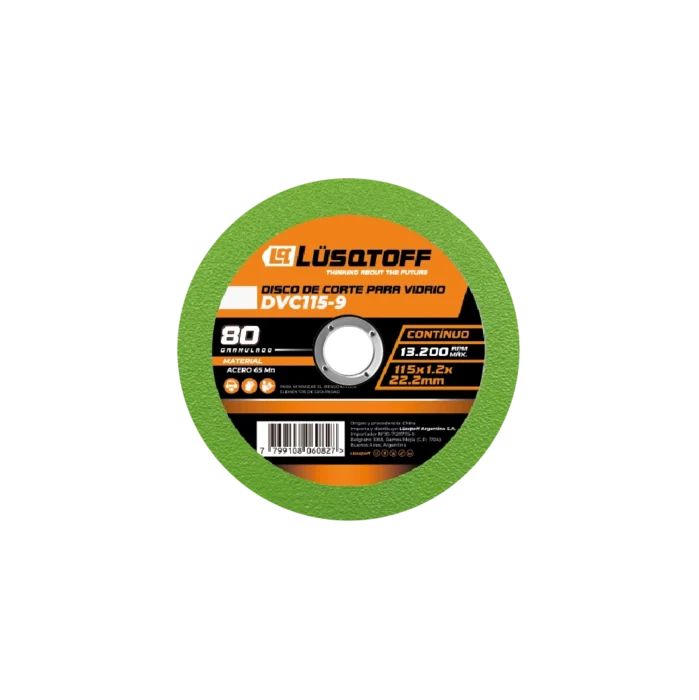 Disco de corte para vidrio Lusqtoff DVC115-9 115 mm continuo