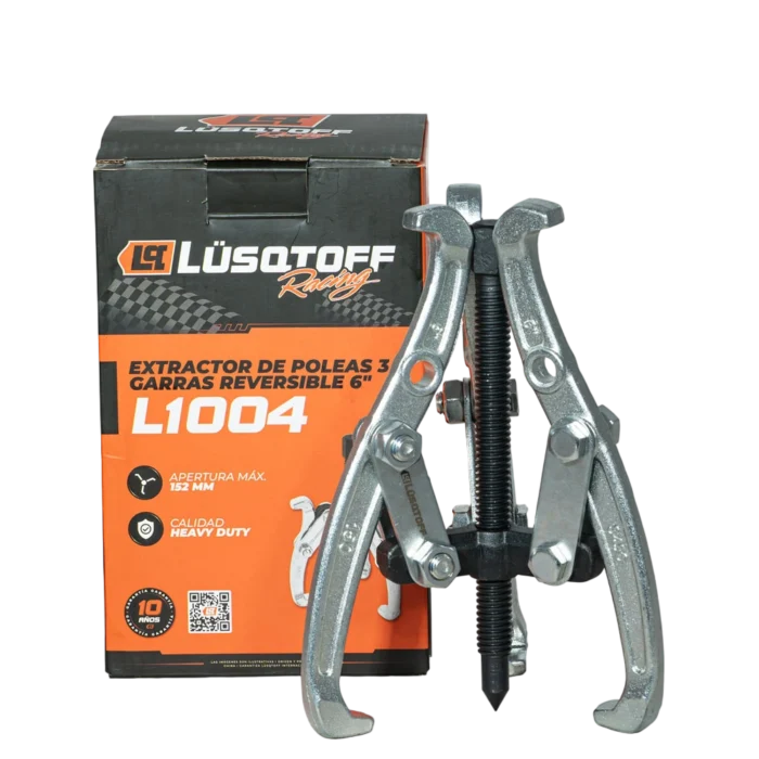 Extractor de poleas Lusqtoff L1004 de 3 garras 6 pulgadas con apertura máxima 152 mm