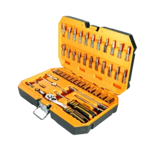 Juego de bocallaves y accesorios Lusqtoff L5700 1/4 pulgada 46 piezas con crique puntas y extensiones