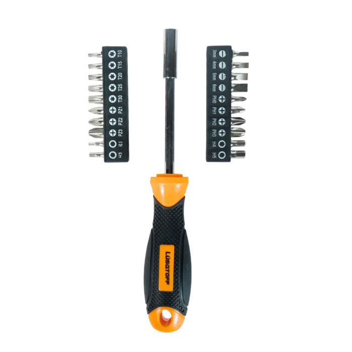 Destornillador Lusqtoff L6918 con 20 puntas intercambiables