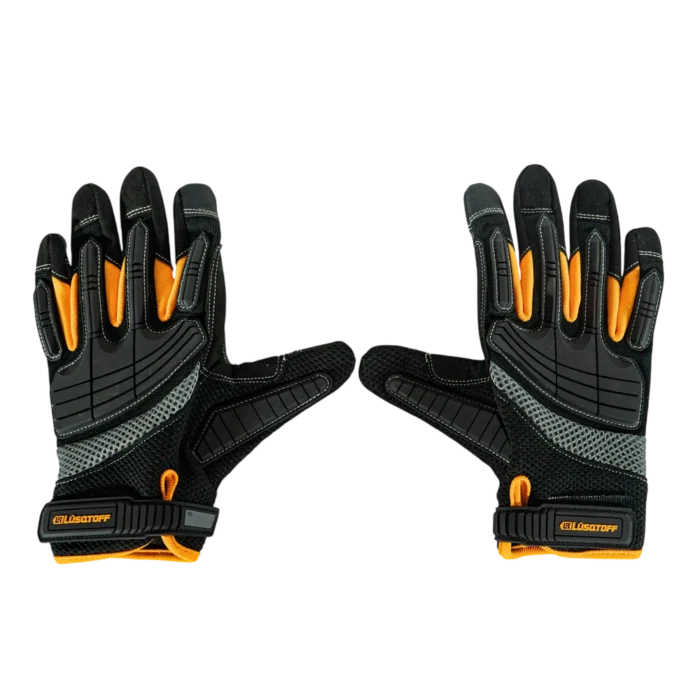 Guantes anti-impacto Lusqtoff L7852 para mecánico con protección PVC en nudillos y dorso