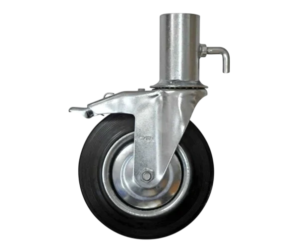 Rueda andamio Duroll RAGFD 160mm chapa goma giratoria con freno