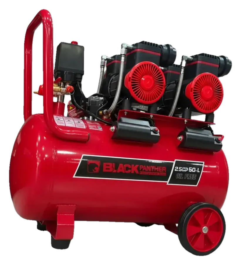 Compresor de Aire 50 Litros 2,5 HP Oil Free Mando Directo — Black Panther BP-C2550OF