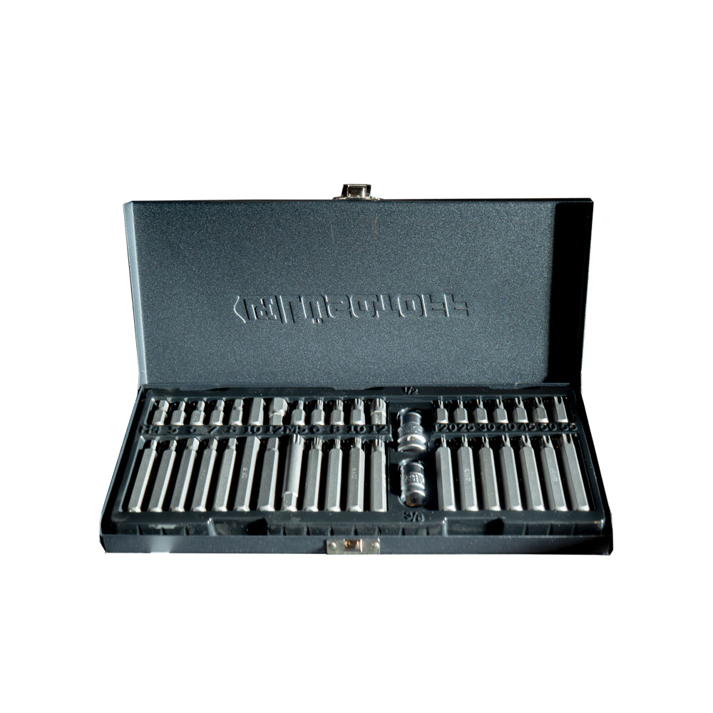 Juego de puntas TORX, HEXAGONALES y MULTIESTRIAS LUSQTOFF• 40 PIEZAS